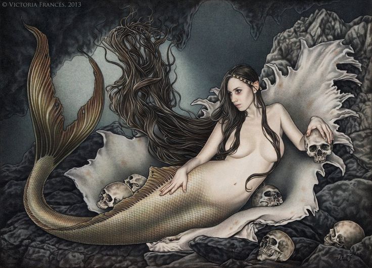 Mermaid and Skulls